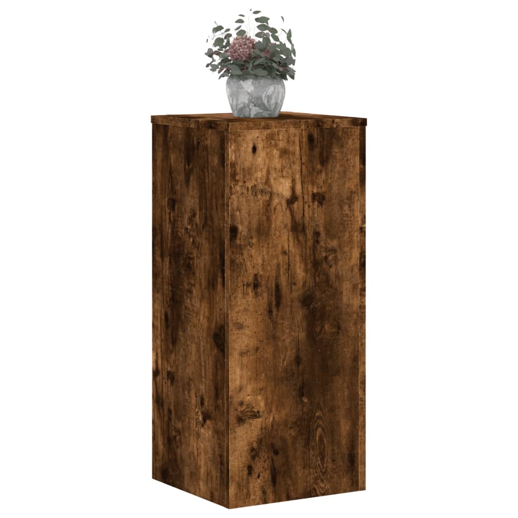 Vidaxx supports pour plantes 2 pcs 30x30x70 cm bois transformé chêne fumé