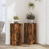 Vidaxx supports pour plantes 2 pcs 30x30x70 cm bois transformé chêne fumé