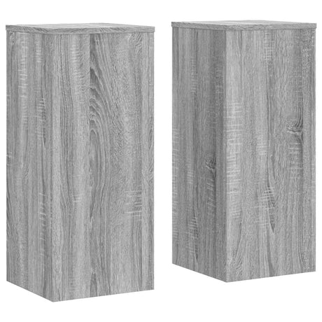Vidaxx supports pour plantes 2 pcs 30x30x70 cm bois d'ingénierie gris sonoma