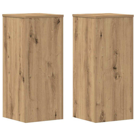 Vidaxx porte-plantes 2 pcs 30x30x70 cm bois chêne artisanal