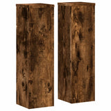Vidaxx supports pour plantes 2 pcs 17x17x60 cm bois transformé chêne fumé