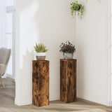Vidaxx supports pour plantes 2 pcs 17x17x60 cm bois transformé chêne fumé