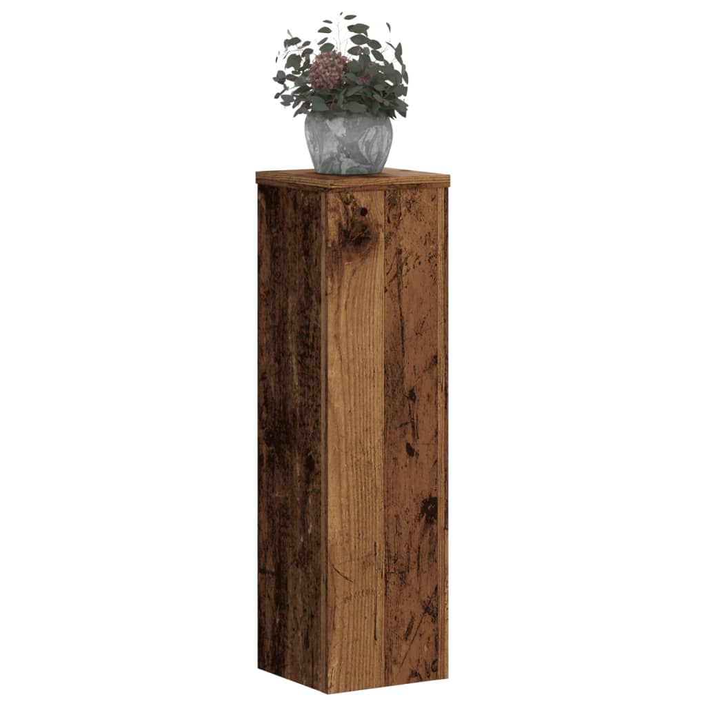 VidaXL Supports pour plantes 2 pcs 17x17x60 cm bois traité, couleur bois ancien