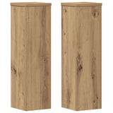 Vidaxxl porte-plantes 2 pcs 17x17x60 cm bois chêne artisanal coloré