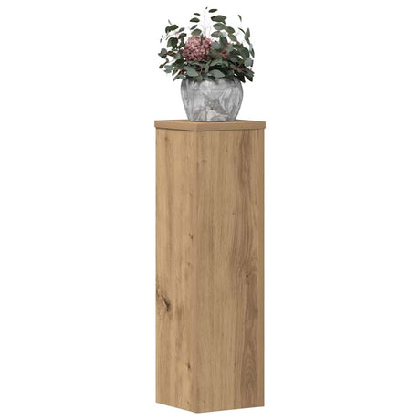 Vidaxxl porte-plantes 2 pcs 17x17x60 cm bois chêne artisanal coloré