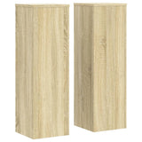 VidaXL supports pour plantes 2 pcs 25x25x80 cm bois d'ingénierie chêne sonoma