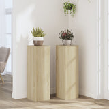VidaXL supports pour plantes 2 pcs 25x25x80 cm bois d'ingénierie chêne sonoma