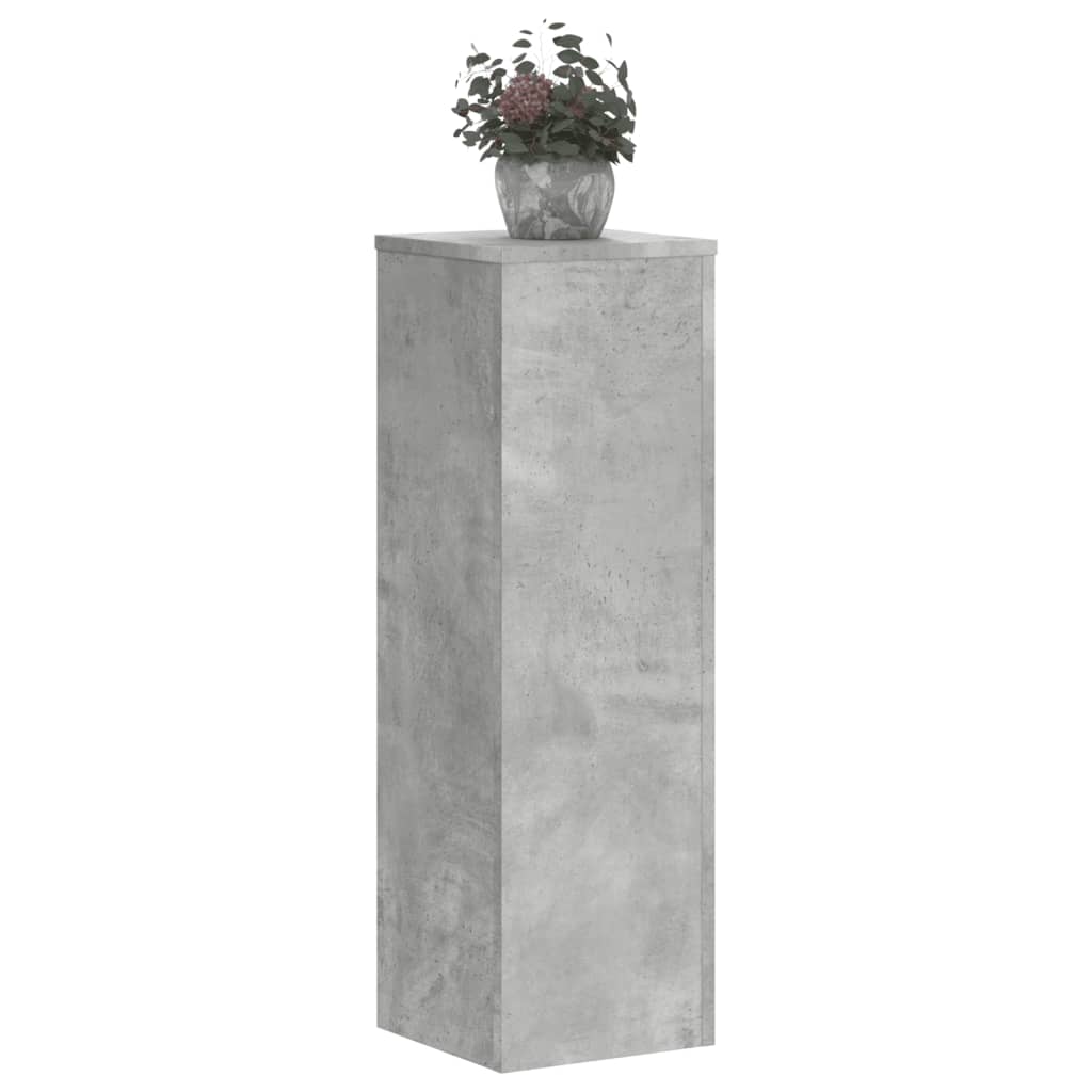 Vidaxx supports pour plantes 2 pcs 25x25x80 cm bois d'ingénierie béton gris