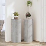 Vidaxx supports pour plantes 2 pcs 25x25x80 cm bois d'ingénierie béton gris