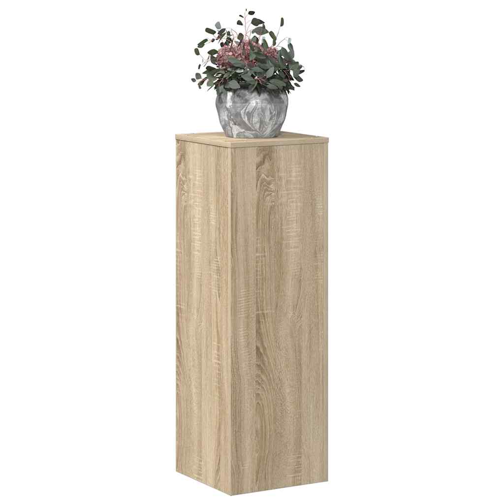 VidaXL Support pour plantes 33x33x100 cm en bois d'ingénierie chêne sonoma coloré