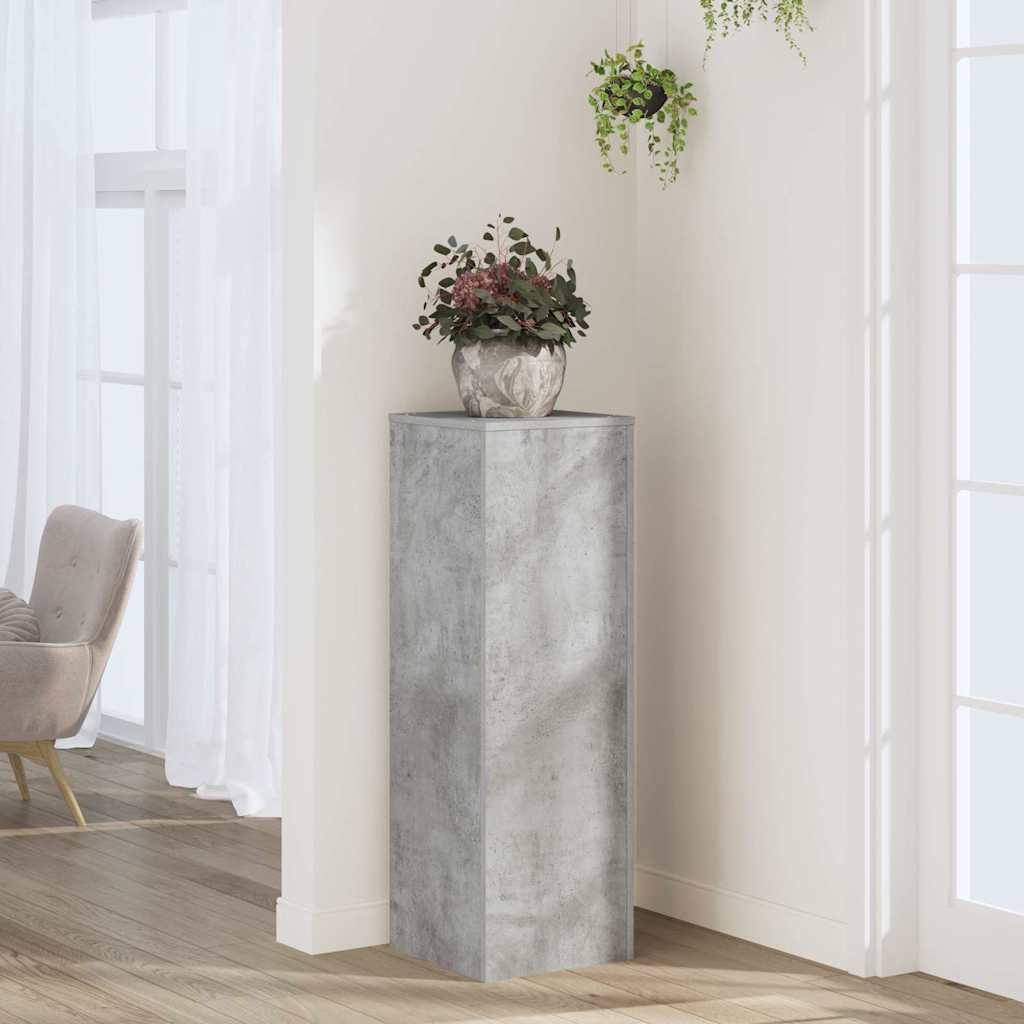 Vidaxx support pour plantes 33x33x100 cm bois d'ingénierie béton gris