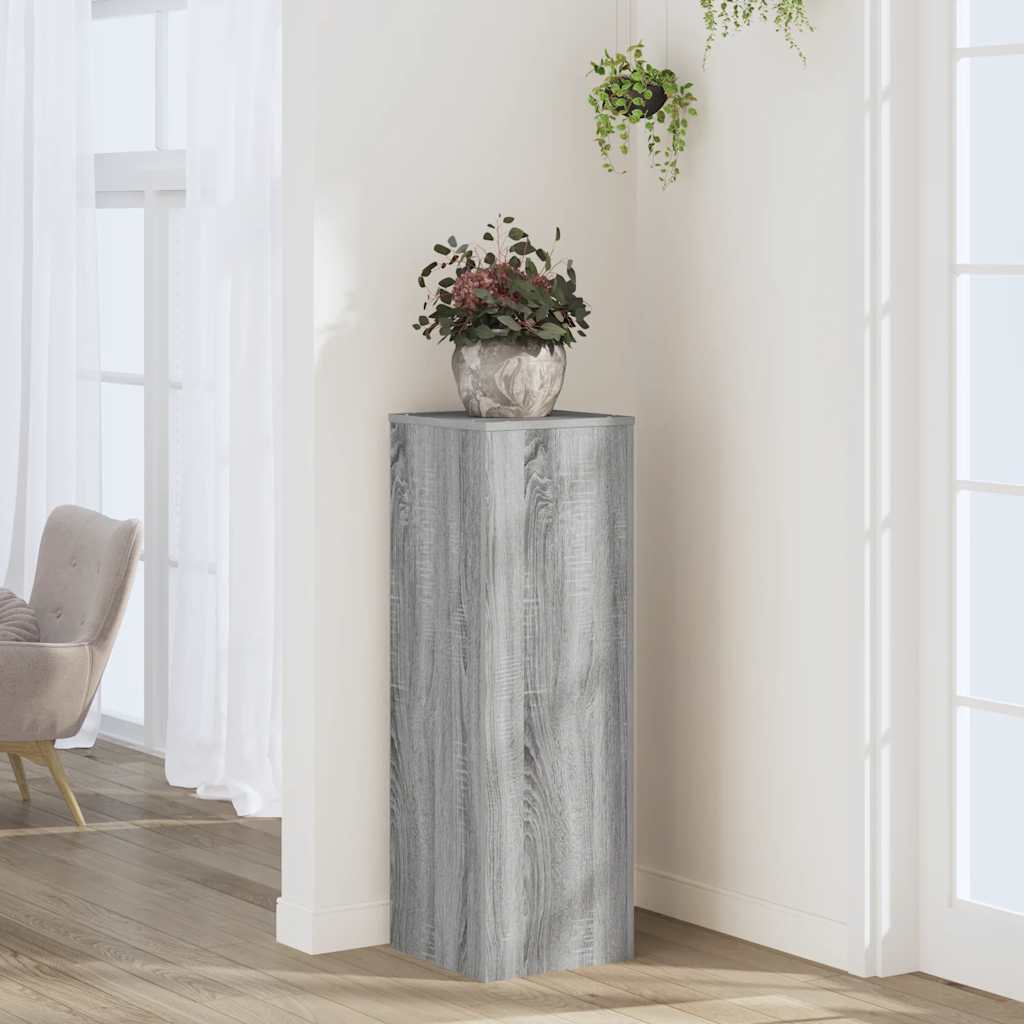 Vidaxx support pour plantes 33x33x100 cm bois d'ingénierie chêne sonoma gris