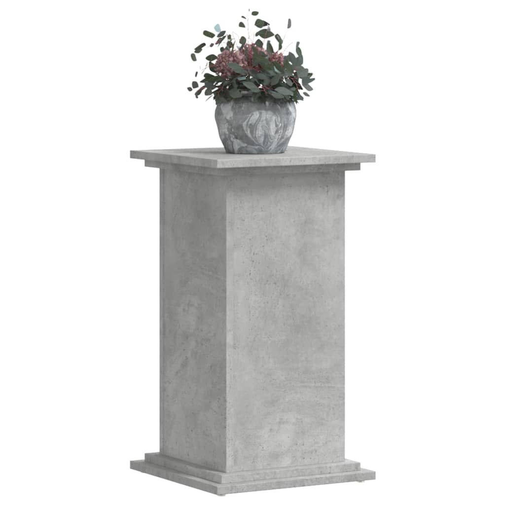 Vidaxxl support pour plantes 33x33x60 cm dérivé du bois béton gris