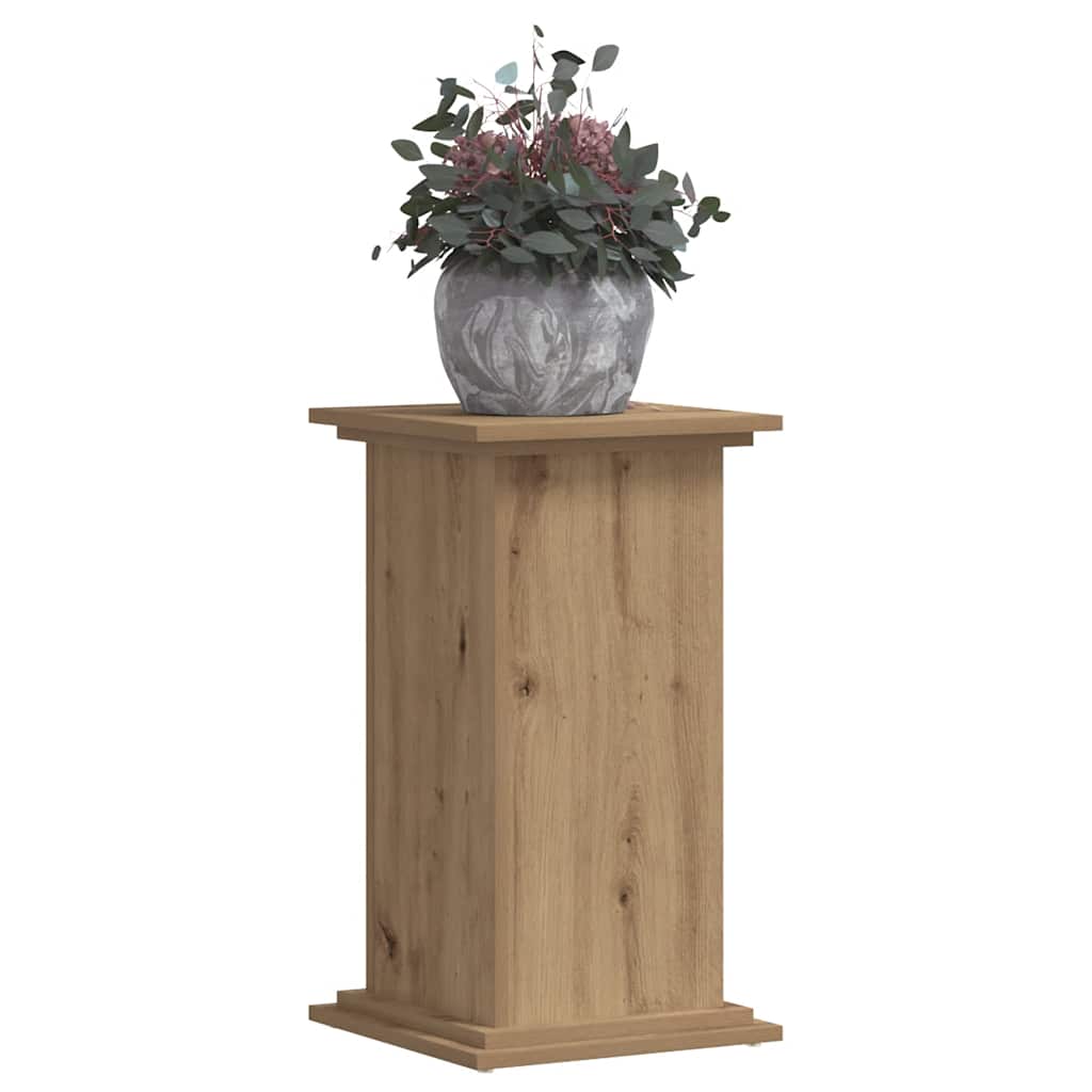 Support à plantes Vidaxx 33x33x60 cm en bois travaillé, chêne artisanal
