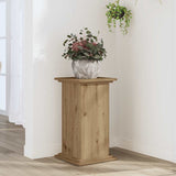 Support à plantes Vidaxx 33x33x60 cm en bois travaillé, chêne artisanal