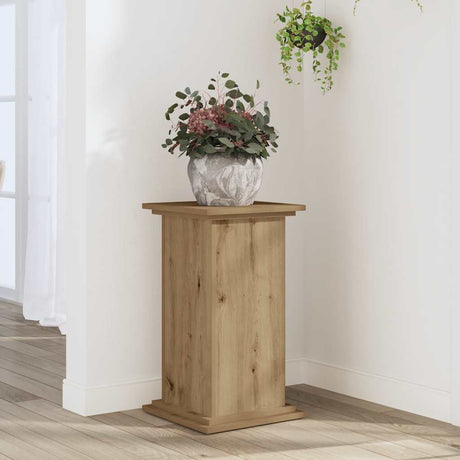 Support à plantes Vidaxx 33x33x60 cm en bois travaillé, chêne artisanal