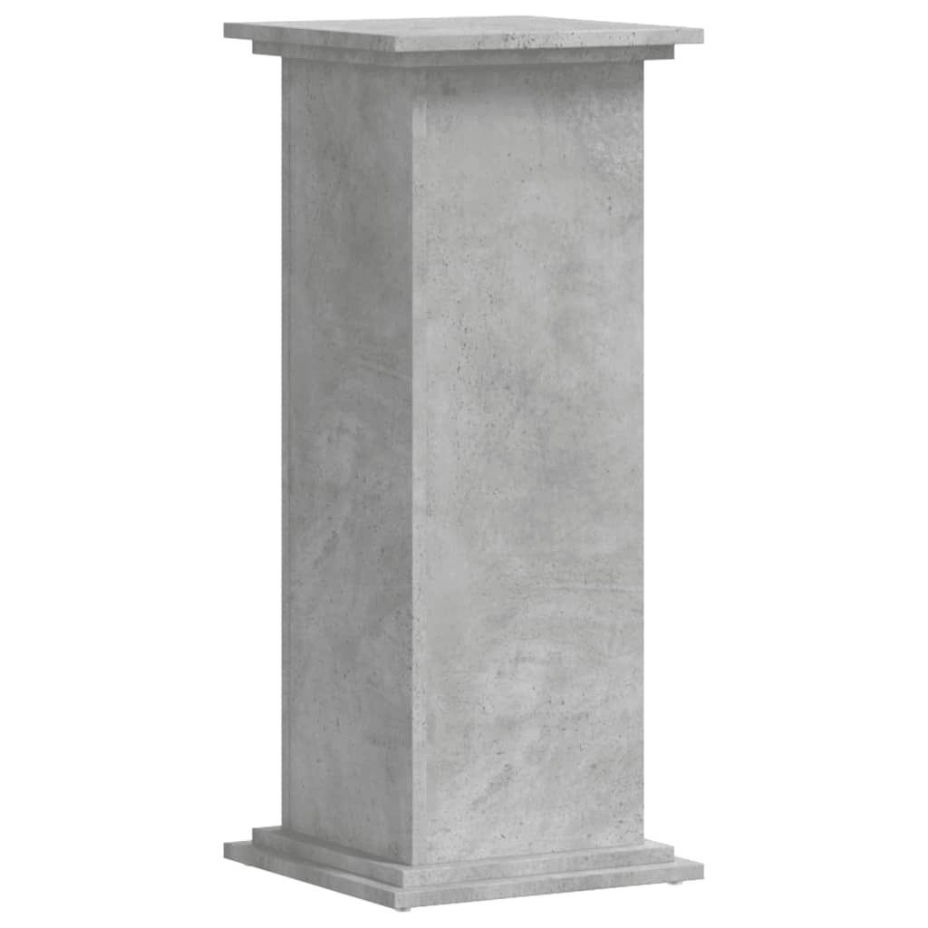 Vidaxxl support pour plantes 33x33x80 cm dérivé du bois béton gris