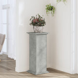 Vidaxxl support pour plantes 33x33x80 cm dérivé du bois béton gris