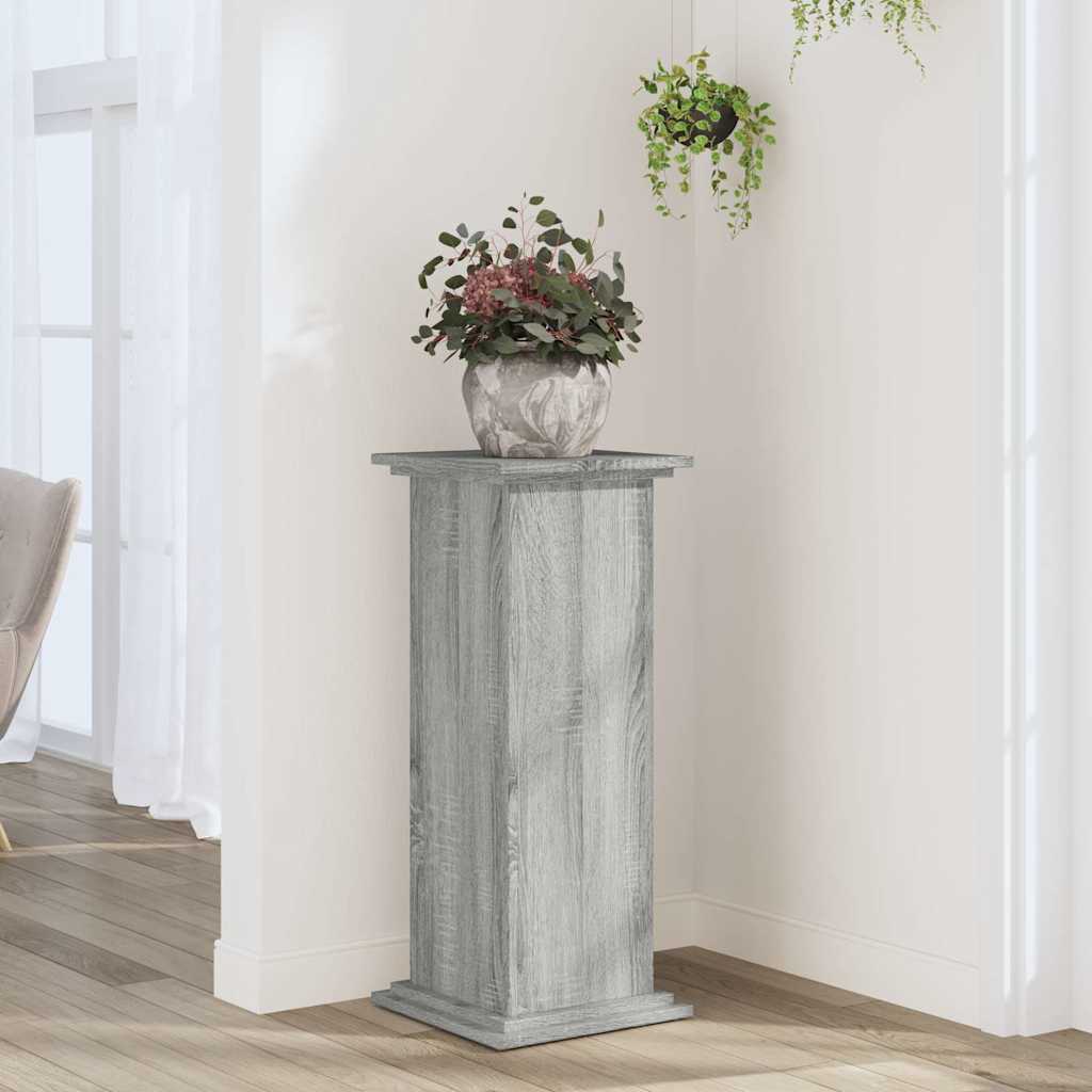 Vidaxx support pour plantes 33x33x80 cm bois d'ingénierie chêne sonoma gris