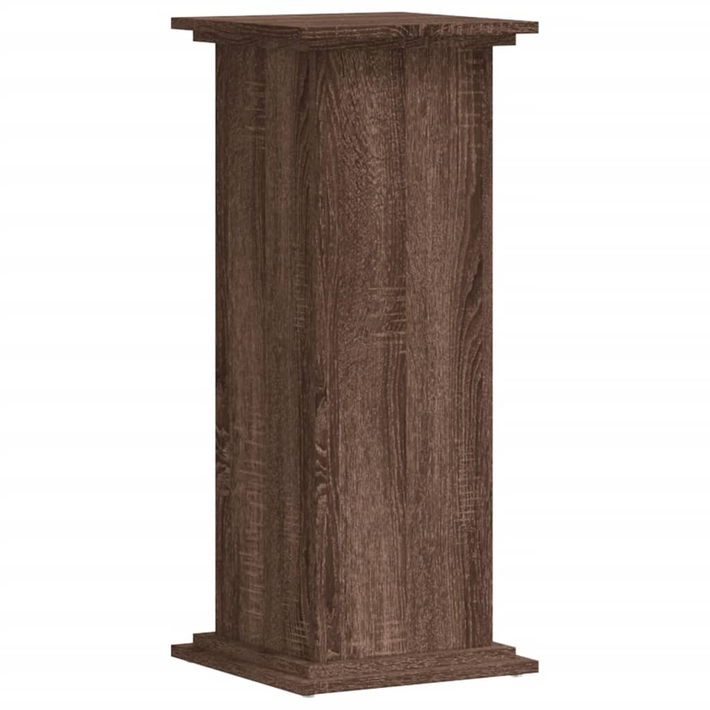 Vidaxx support pour plantes 33x33x80 cm bois d'ingénierie chêne brun