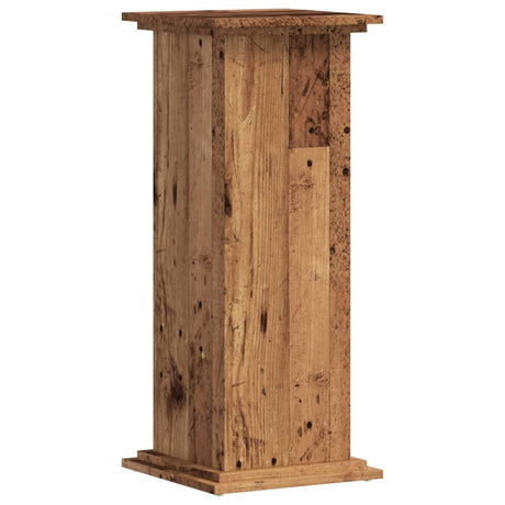 VidaXL Support pour plantes 33x33x80 cm en bois d'ingénierie, couleur bois ancien