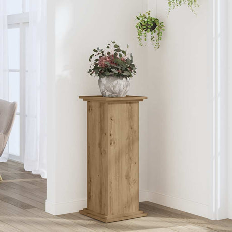 VidaXL Support pour plantes 33x33x80 cm en bois travaillé, couleur chêne artisanal