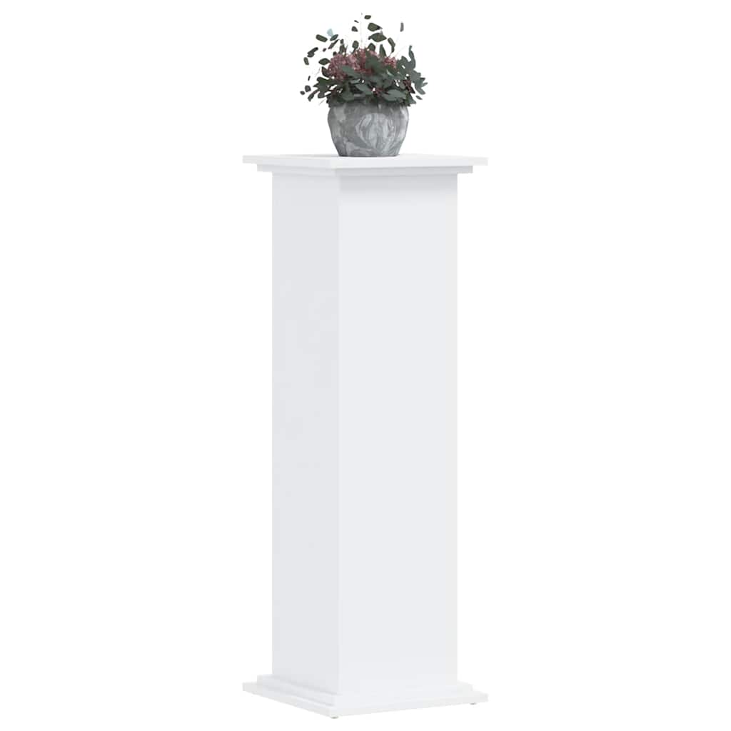 VidaXL Support pour plantes 33x33x100 cm bois d'ingénierie blanc