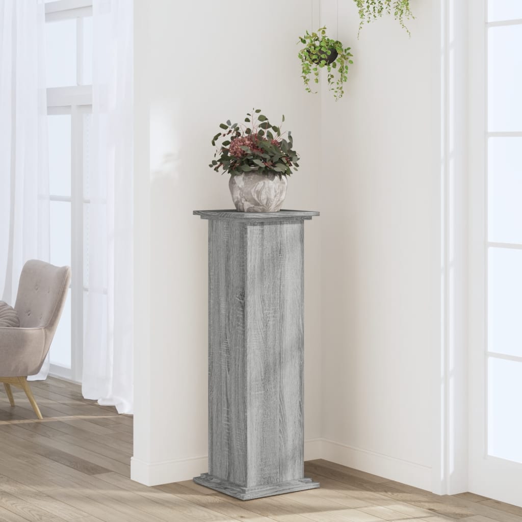 Vidaxx support pour plantes 33x33x100 cm bois d'ingénierie chêne sonoma gris