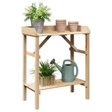 Vidaxx table de plantation avec étagère naturel 75 x 40 x 90 cm bois de pin robuste