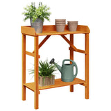 Vidaxl planttafel met plank bruin 75 x 40 x 90 cm massief grenenhout