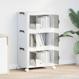 Vidaxx boîte de rangement empilable avec roulettes 3 couches 28 l 48,5x29,5x86 cm