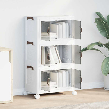 Vidaxx boîte de rangement empilable avec roulettes 3 couches 28 l 48,5x29,5x86 cm