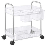 Vidaxx chariot de rangement 2 couches 37x28x43,5 cm acrylique transparent