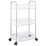 Vidaxx chariot de rangement 3 couches 37x28x68 cm acrylique transparent