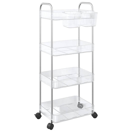 Vidaxx chariot de rangement 4 couches 37x28x95 cm acrylique transparent