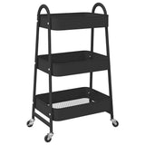 Vidaxx chariot de rangement 3 couches 42x41,5x77 cm acier noir
