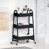 Vidaxx chariot de rangement 3 couches 42x41,5x77 cm acier noir