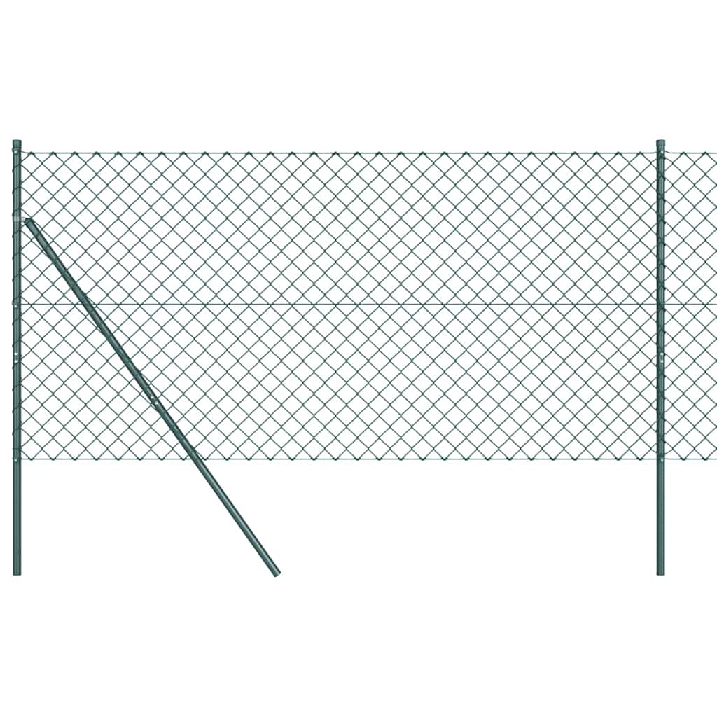 Vidaxl poteau de clôture vert 10 x 1 m (maille 60 x 60 mm) acier et PVC