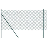 Vidaxl poteau de clôture vert 10 x 1 m (maille 60 x 60 mm) acier et PVC