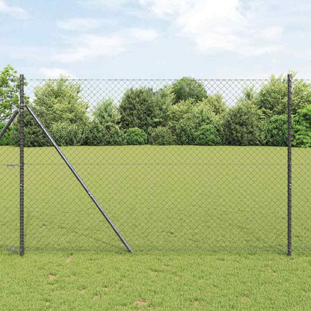 Poteau de clôture Vidaxl gris 10 x 1,5 m (maille 40 x 40 mm)
