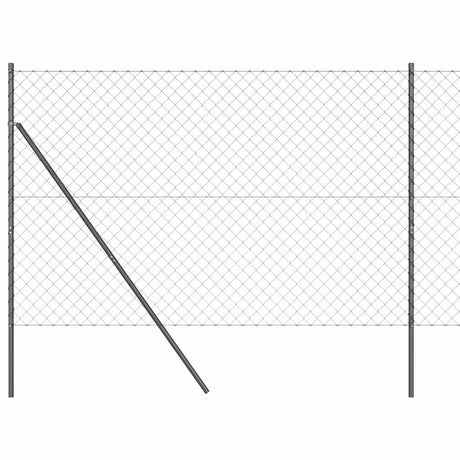 Poteau de clôture Vidaxl gris 10 x 1,5 m (maille 60 x 60 mm)