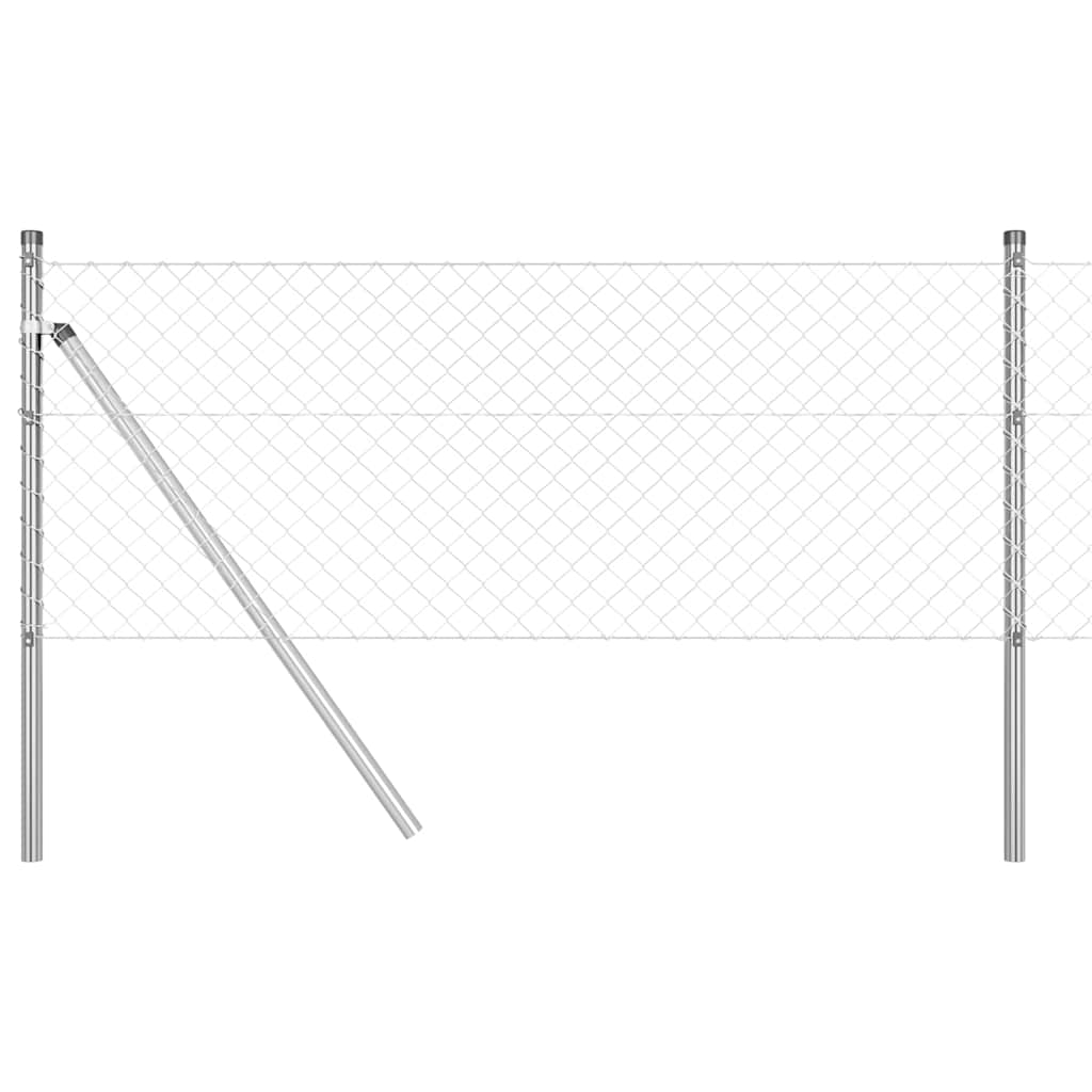 Vidaxl poteau de clôture argent 10 x 0,4 m (maille 40 x 40 mm) acier