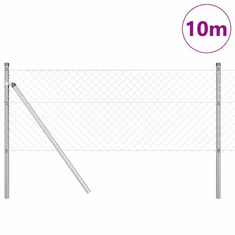 Vidaxl poteau de clôture argent 10 x 0,4 m (maille 40 x 40 mm) acier