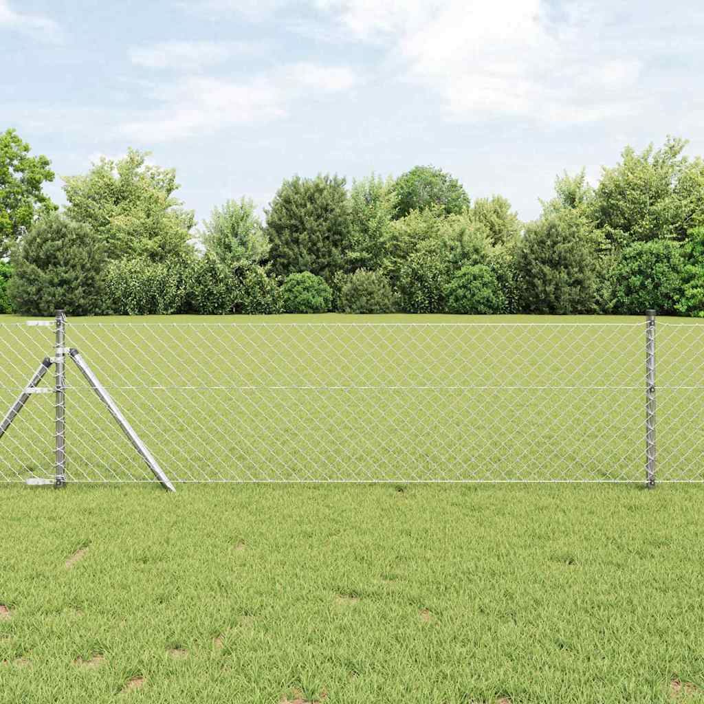 Vidaxl poteau de clôture argent 10 x 0,6 m (maille 40 x 40 mm) acier