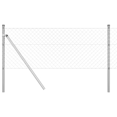 Vidaxl poteau de clôture argent 10 x 0,6 m (maille 40 x 40 mm) acier