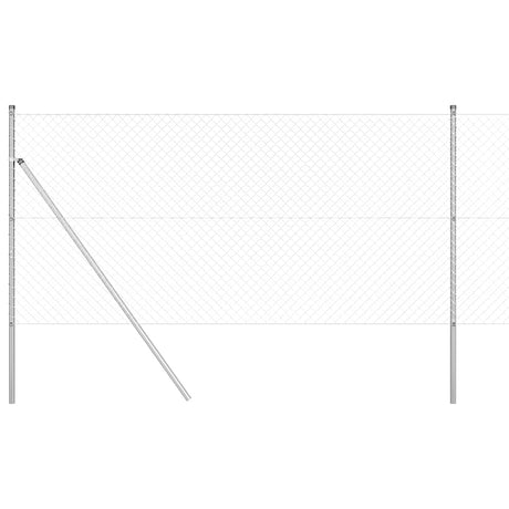 Vidaxl poteau de clôture argent 10 x 1 m (maille 40 x 40 mm) acier