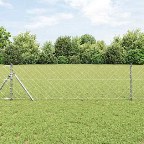 Vidaxl poteau de clôture argent 10 x 0,8 m (maille 60 x 60 mm) acier