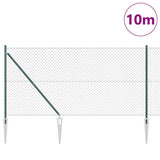 Poteau de clôture Vidaxl vert 10 x 1,2 m (maille 40 x 40 mm)