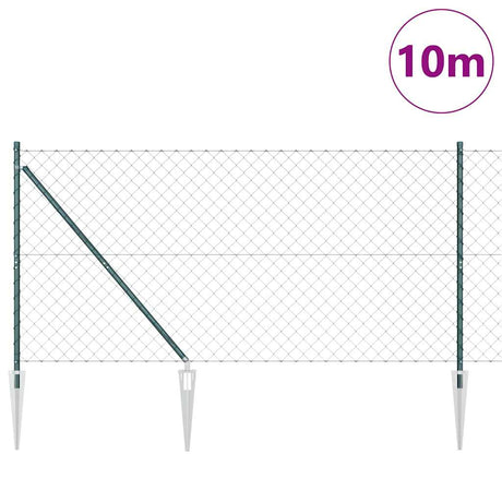 Poteau de clôture Vidaxl vert 10 x 1,2 m (maille 60 x 60 mm)