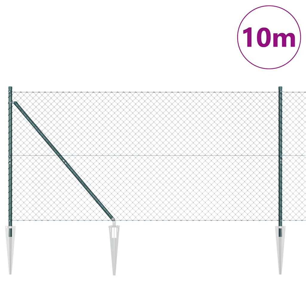 Poteau de clôture Vidaxl vert 10 x 1,4 m (maille 60 x 60 mm)